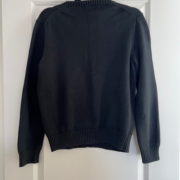 Ralph Lauren Black Crewneck Sweater with Purple Logo - Picture 4 of 5